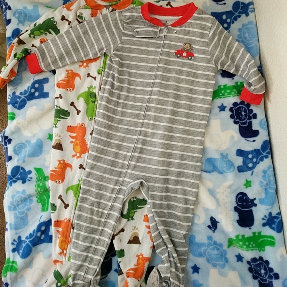 2 Carter's Size 18 M PJ Onesie